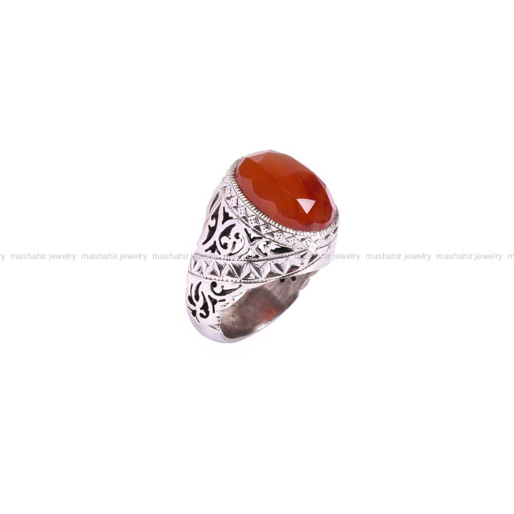 انگشتر عقیق یمن مردانه کد 3442