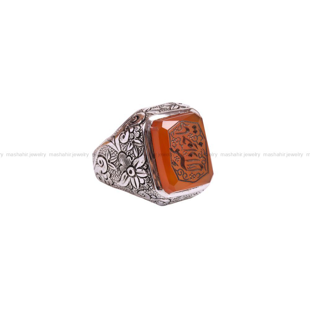 انگشتر عقیق یمن مردانه کد 3414