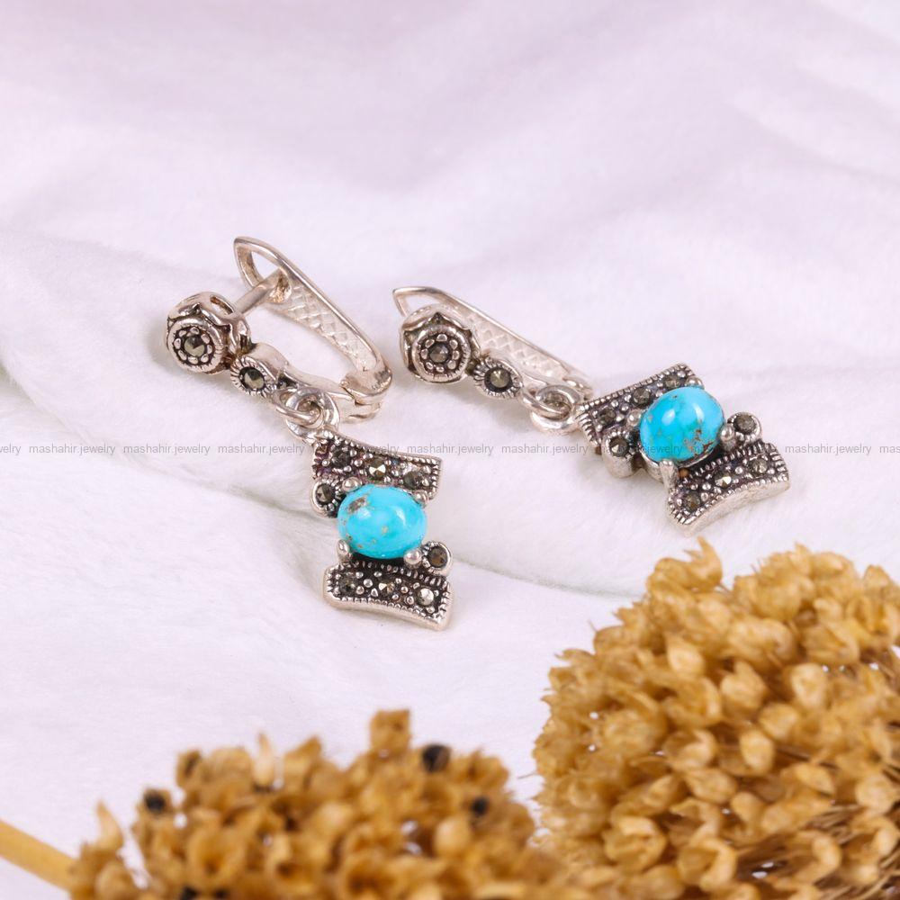 گوشواره فیروزه زنانه کد 3403