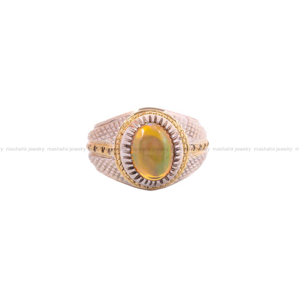انگشتر اوپال مردانه کد 3554