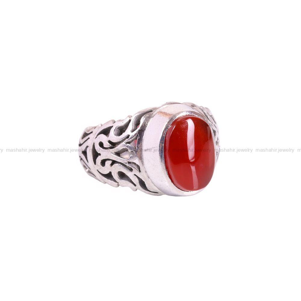 انگشتر عقیق یمن مردانه کد 3571