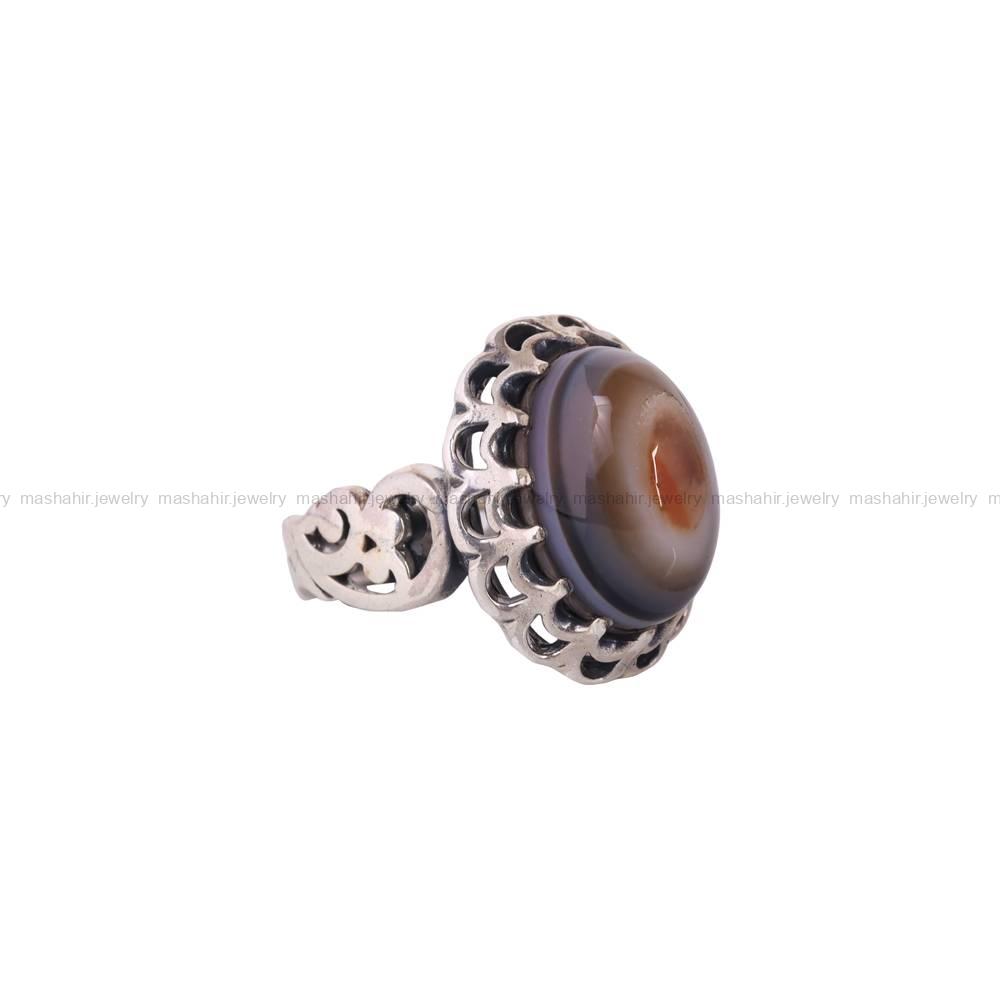 انگشتر عقیق باباقوری مردانه کد 5495