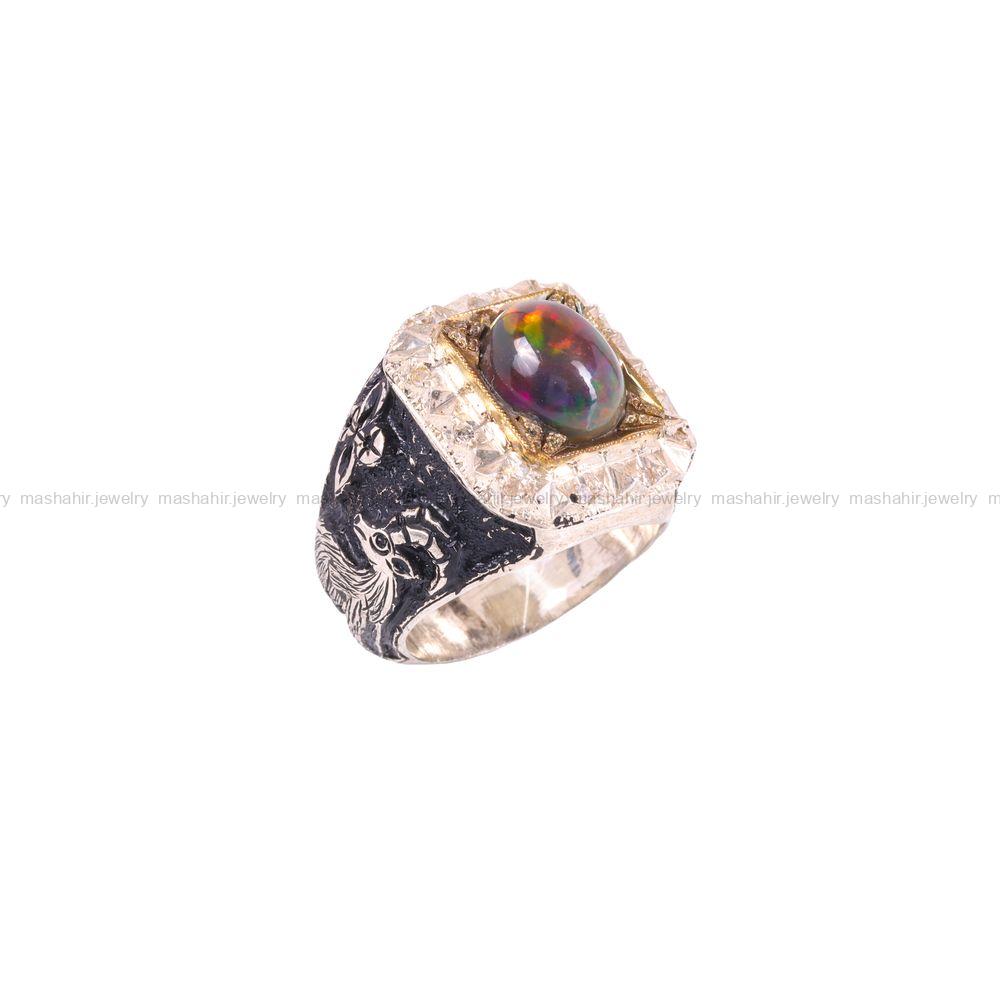 انگشتر اوپال مردانه کد 3592