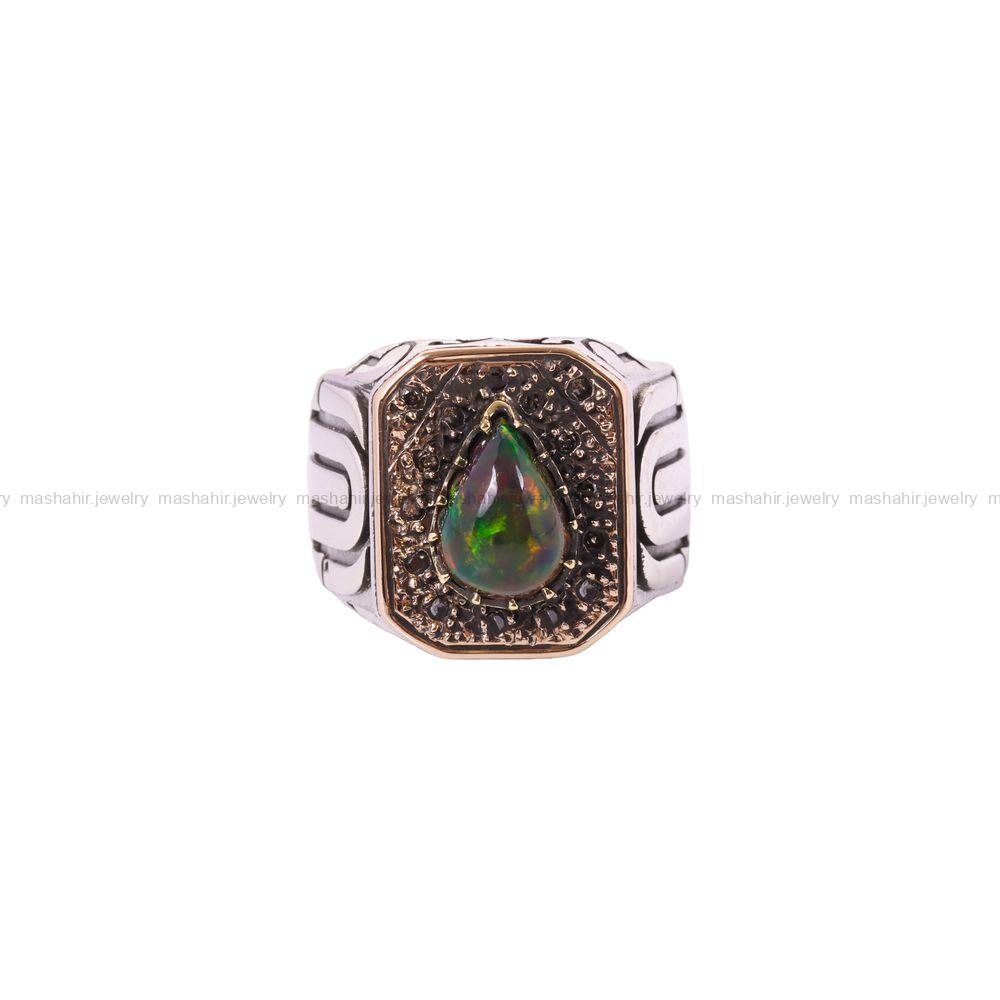 انگشتر اوپال مردانه کد 3597