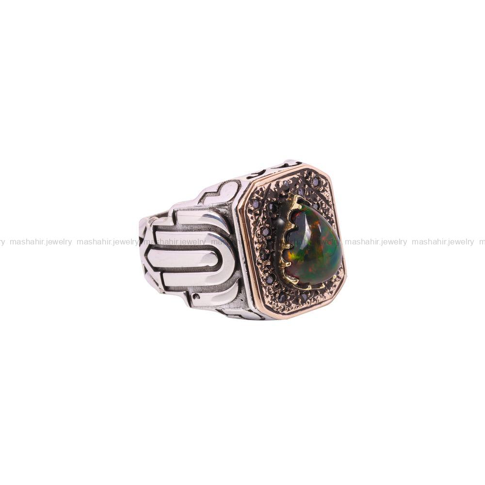 انگشتر اوپال مردانه کد 3597