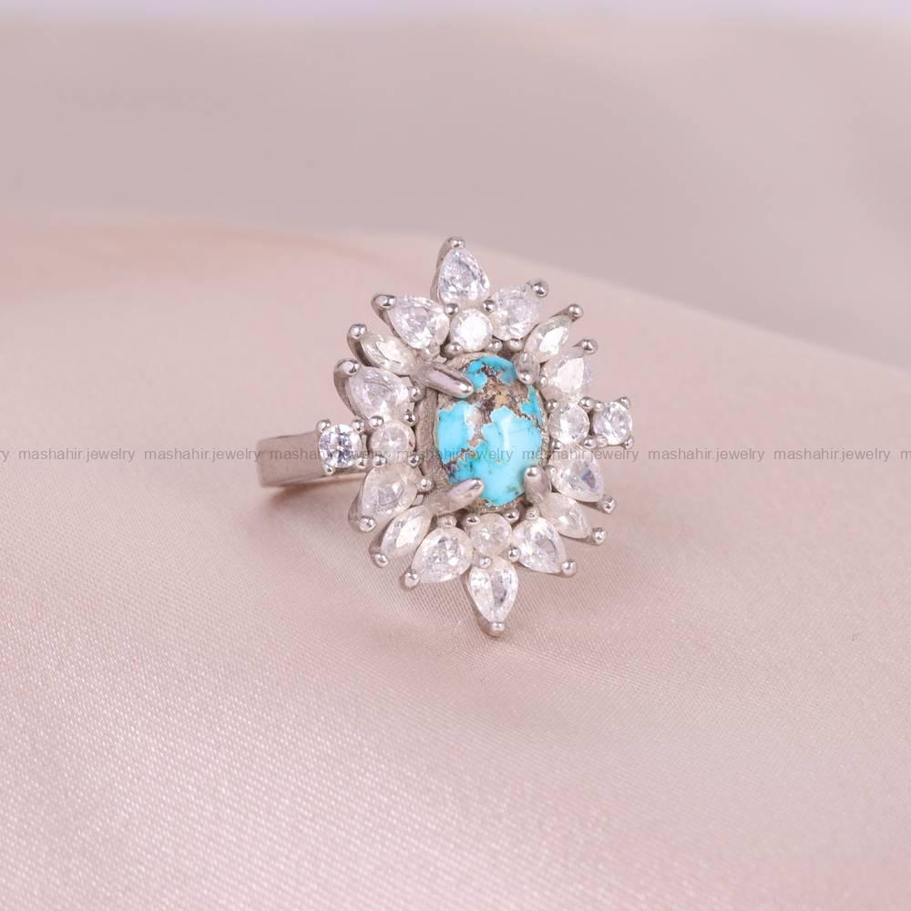 انگشتر فیروزه شجری زنانه کد 5639