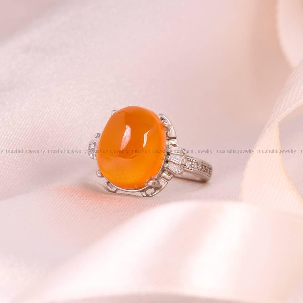 انگشتر عقیق یمن زنانه کد 5647