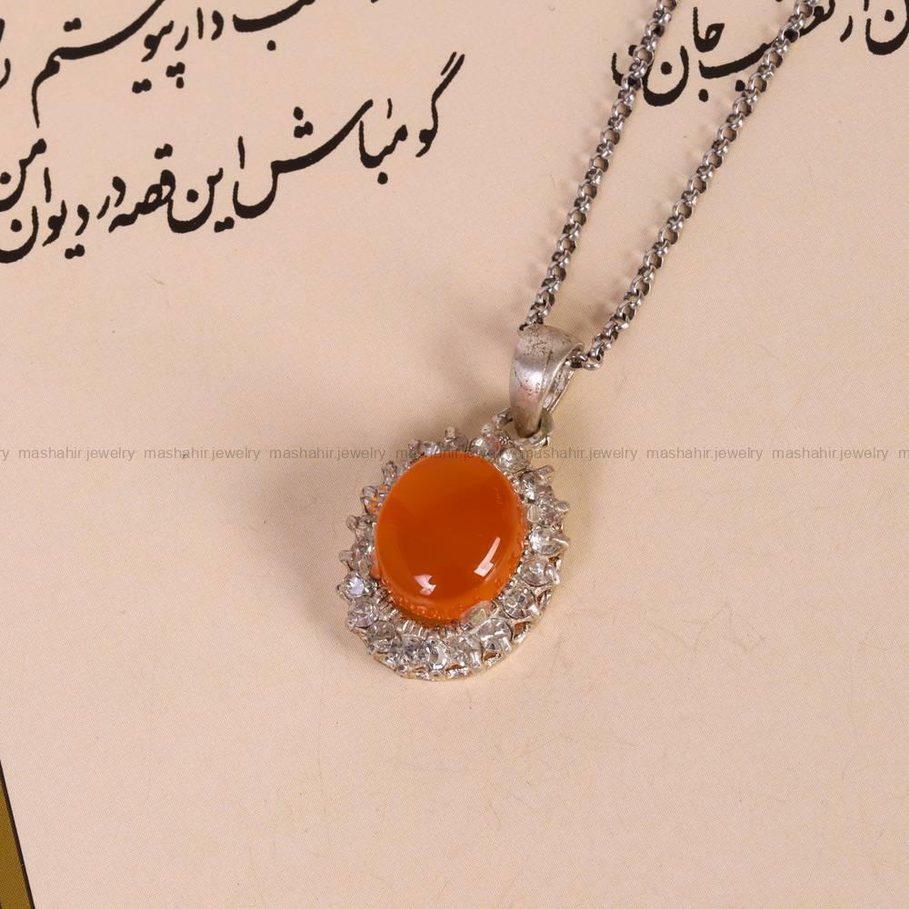 گردنبند عقیق زنانه کد 5657