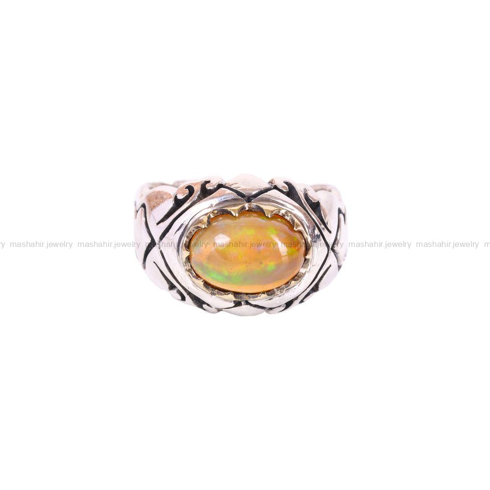 انگشتر اوپال مردانه کد 3626
