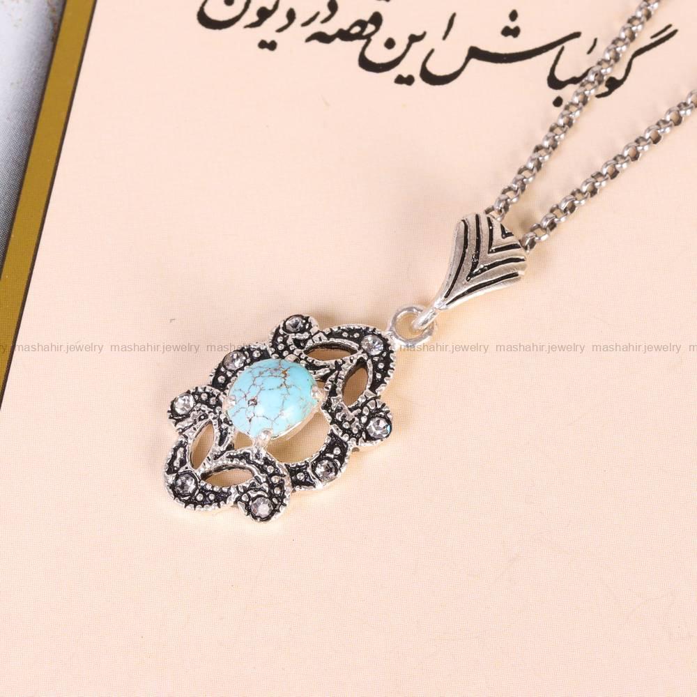 گردنبند فیروزه زنانه کد 5660