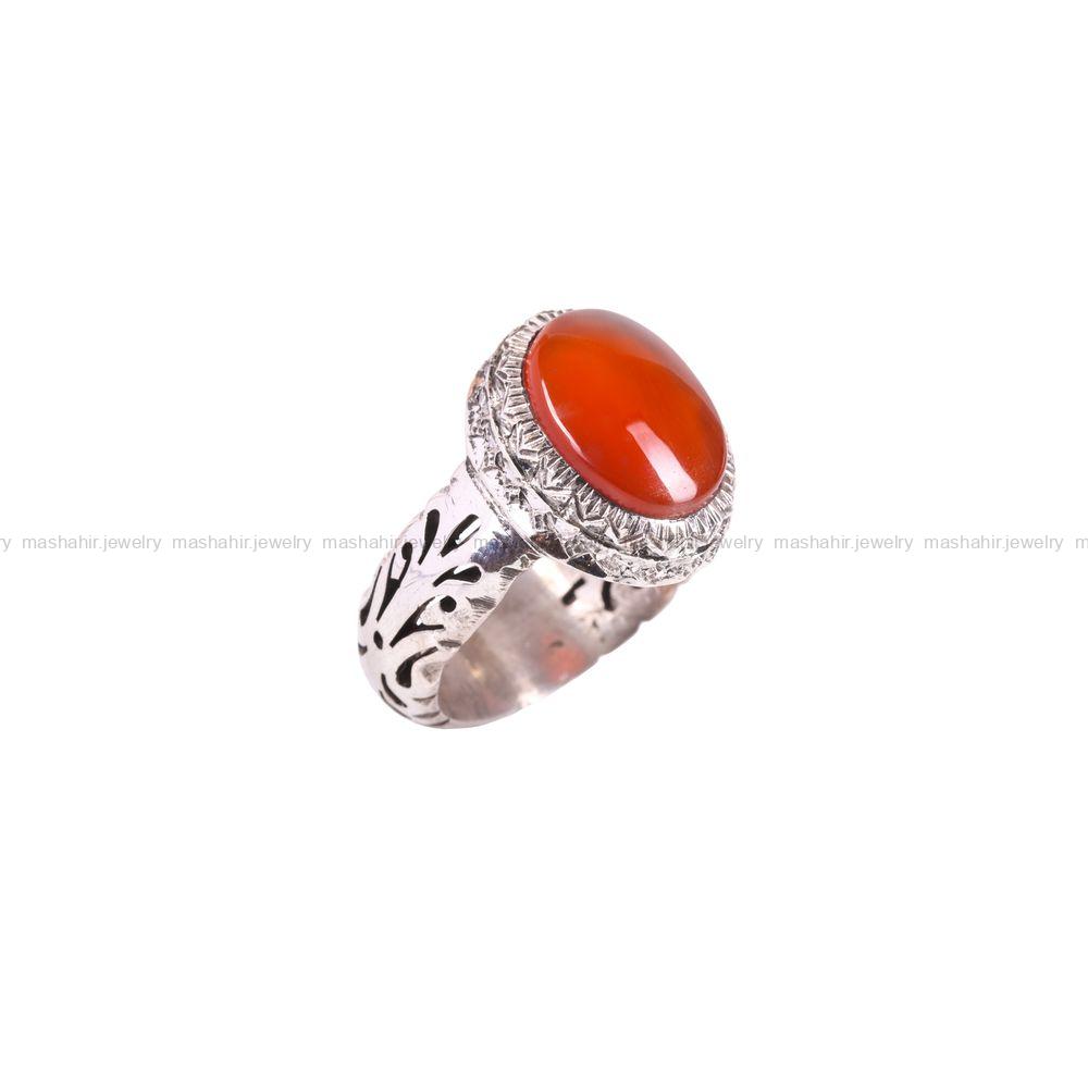 انگشتر عقیق یمن مردانه کد 3627