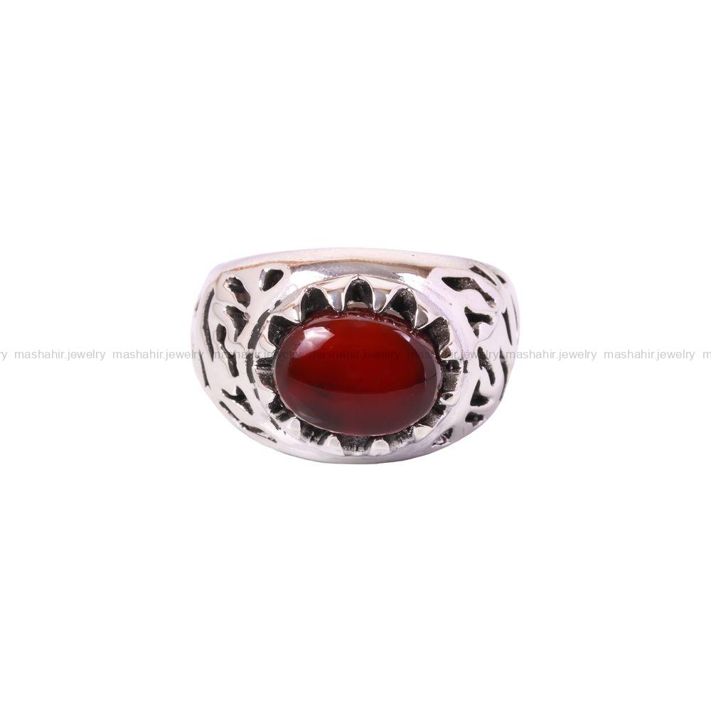 انگشتر عقیق یمن مردانه کد 3671