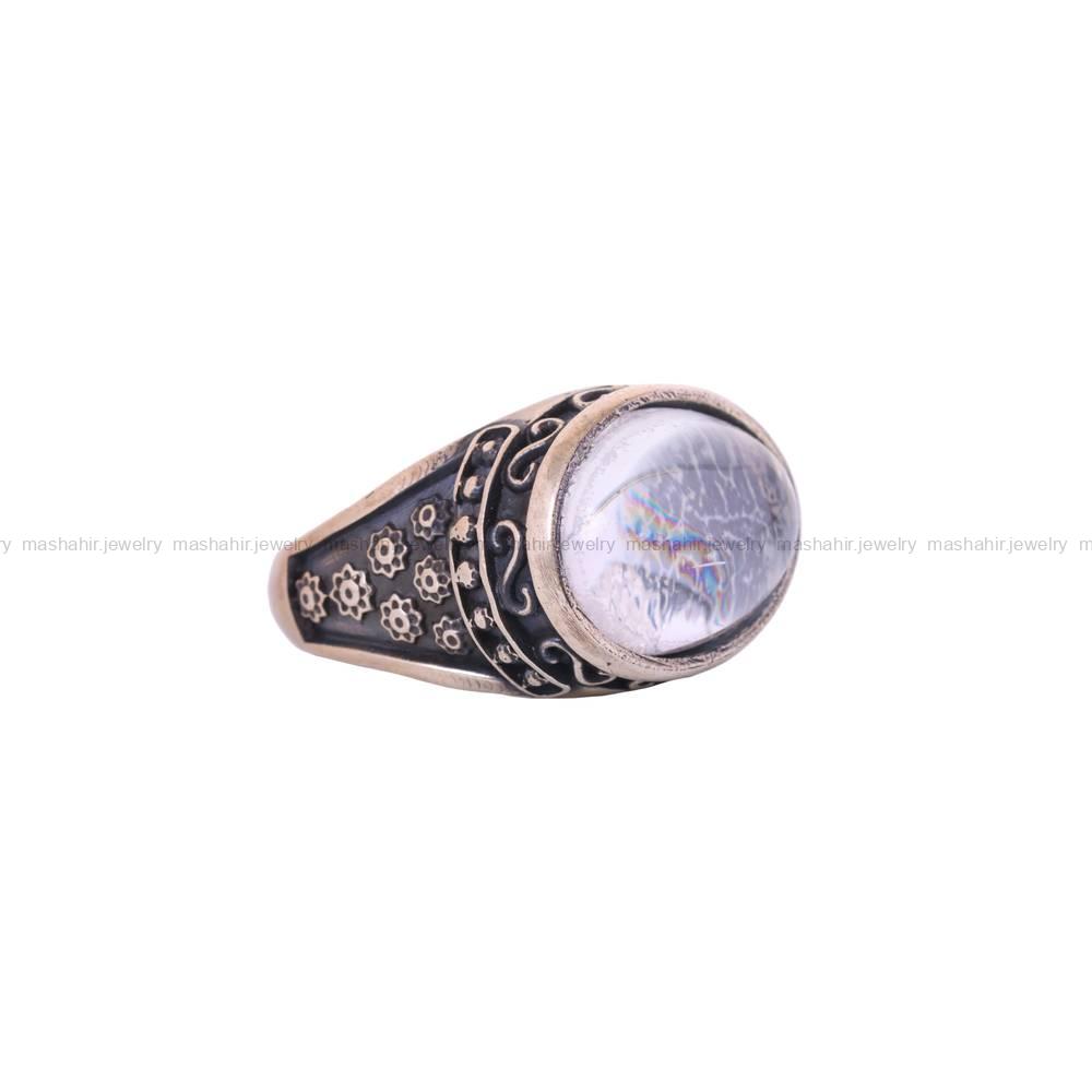 انگشتر دُر نجف مردانه کد 5674