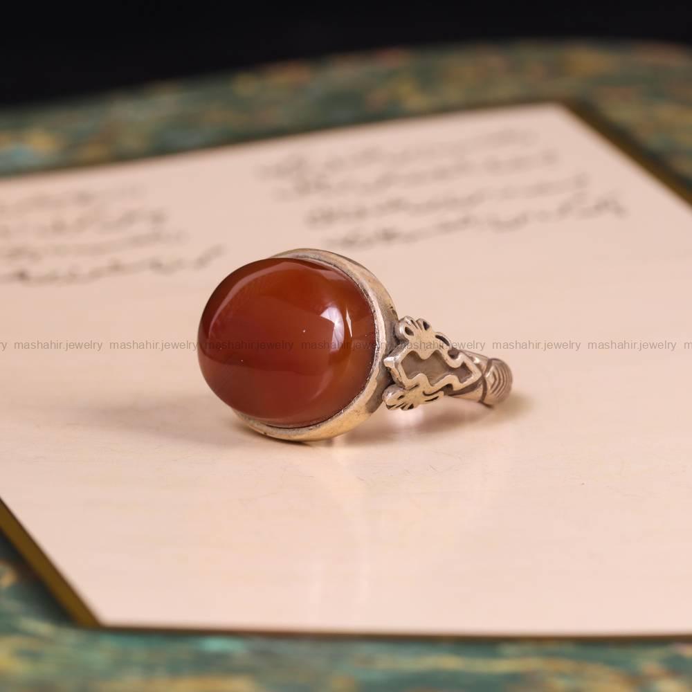 انگشتر عقیق یمن مردانه کد 5774