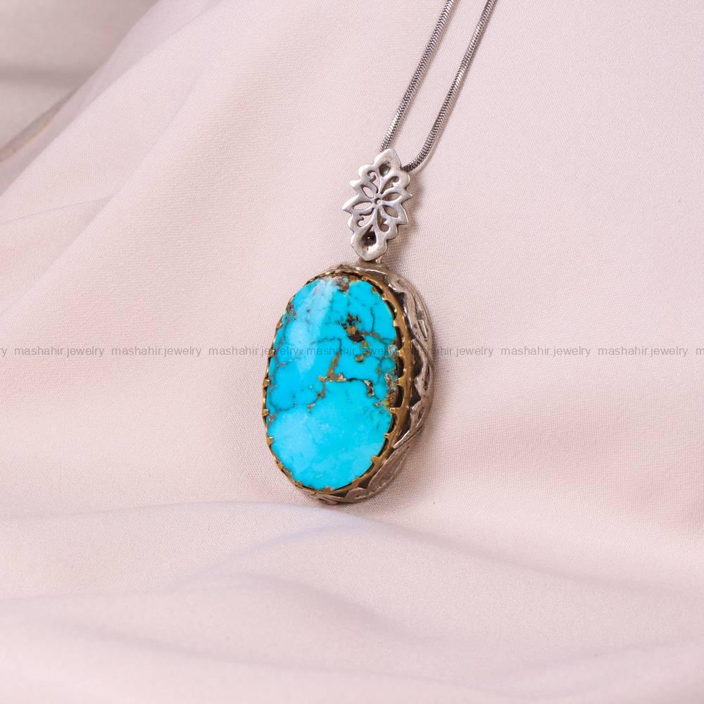 گردنبند فیروزه زنانه کد 5833