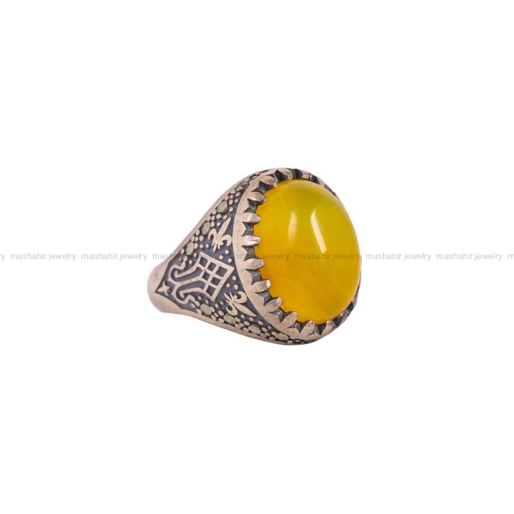 انگشتر شرف الشمس مردانه کد 5972