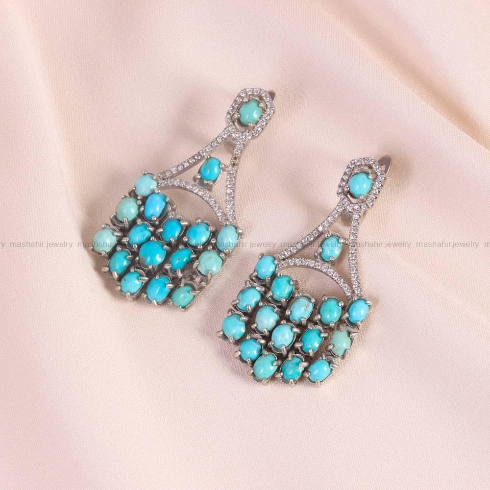 گوشواره فیروزه زنانه کد 5888