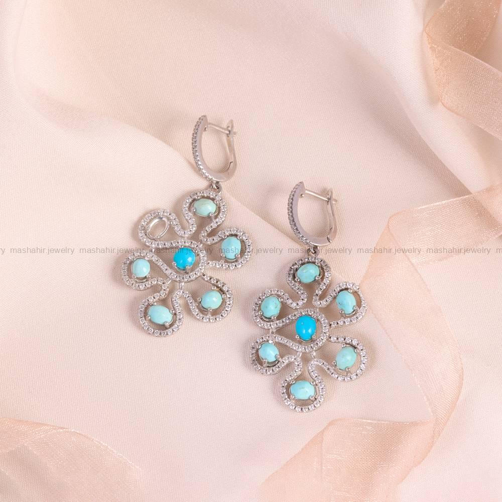 گوشواره فیروزه زنانه کد 5892