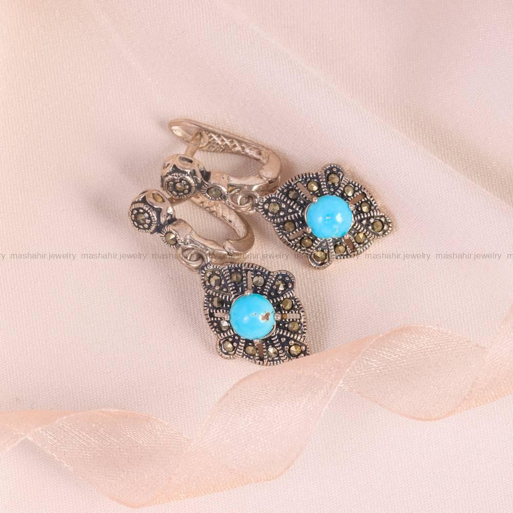 گوشواره فیروزه زنانه کد 5893