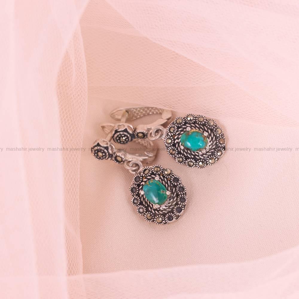 گوشواره فیروزه زنانه کد 5924