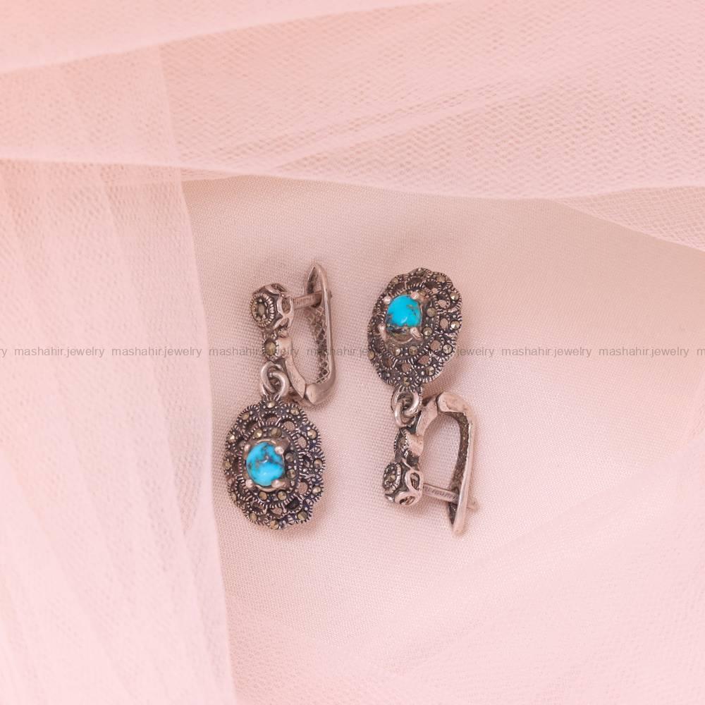 گوشواره فیروزه زنانه کد 5926