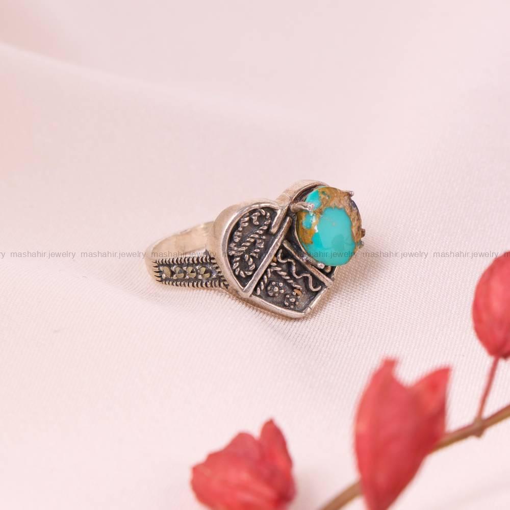 انگشتر فیروزه شجری زنانه کد 6015