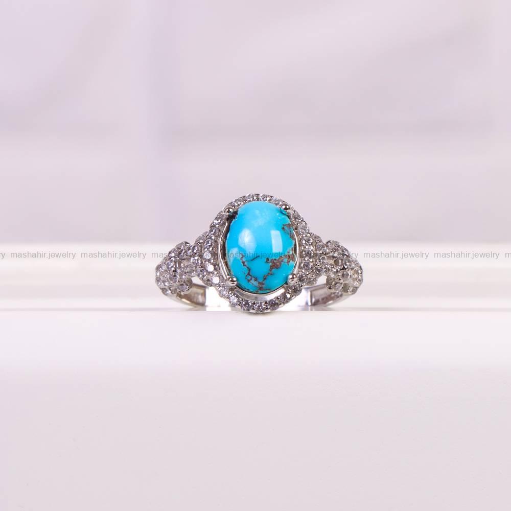 انگشتر فیروزه شجری زنانه کد 6116