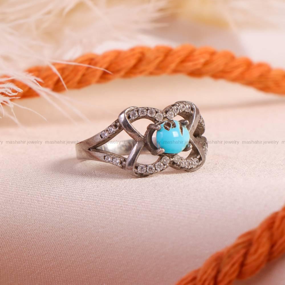 انگشتر فیروزه شجری زنانه کد 6133