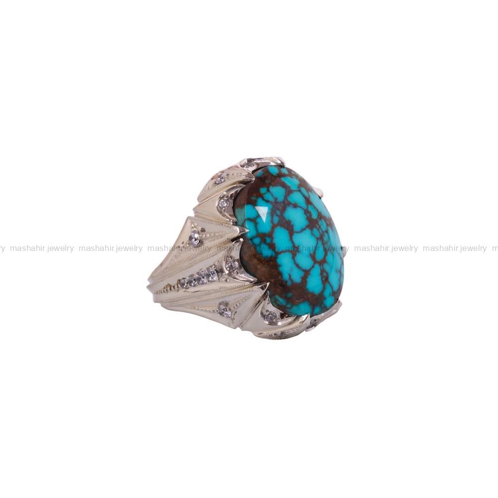 انگشتر فیروزه شجری مردانه کد 6230
