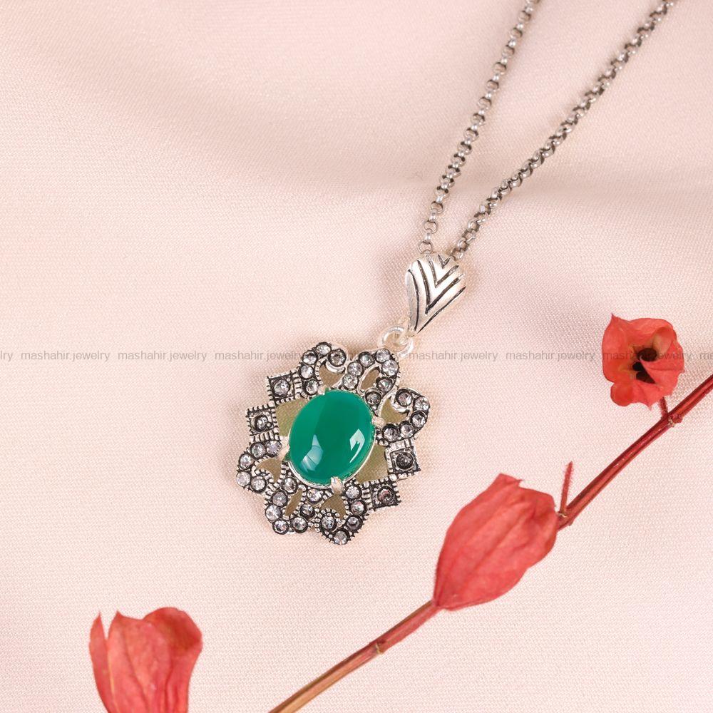 گردنبند عقیق زنانه کد 6631