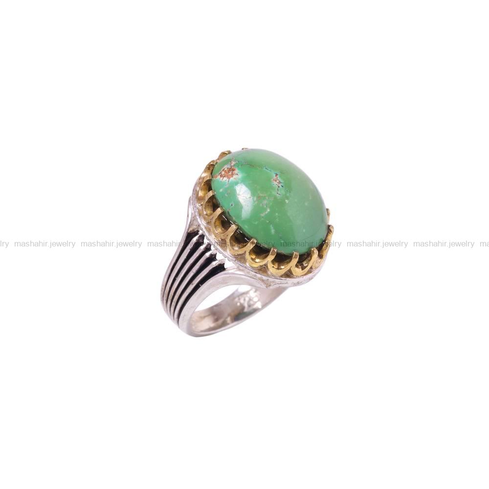 انگشتر فیروزه شجری مردانه کد 6384