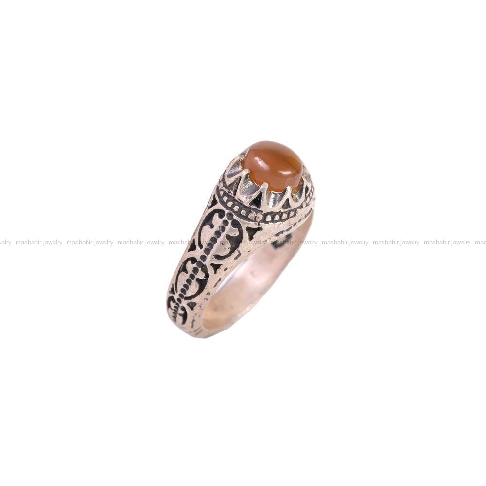 انگشتر عقیق یمن مردانه کد 7904