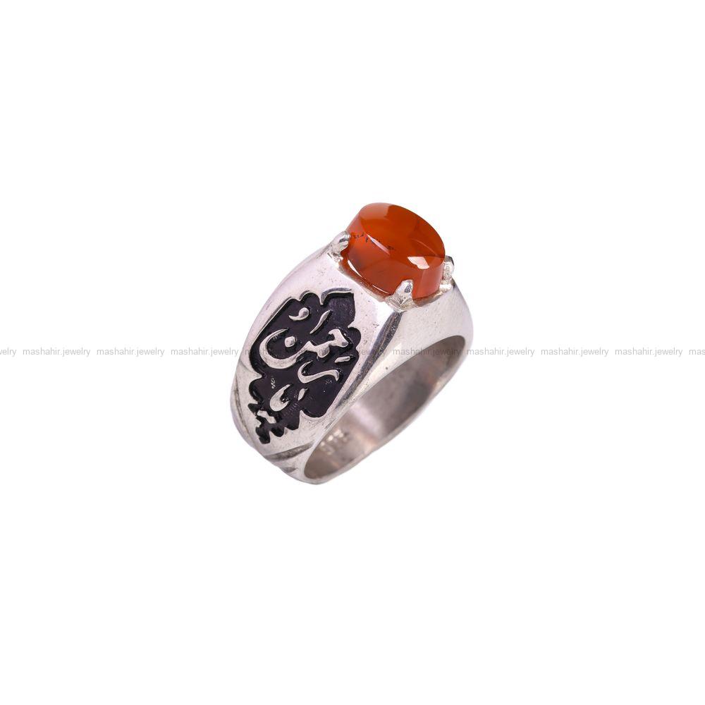 انگشتر عقیق یمن مردانه کد 7924