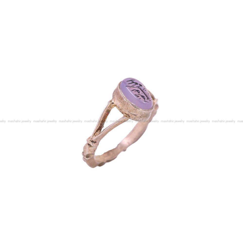 انگشتر عقیق سوسنی مردانه کد 7926