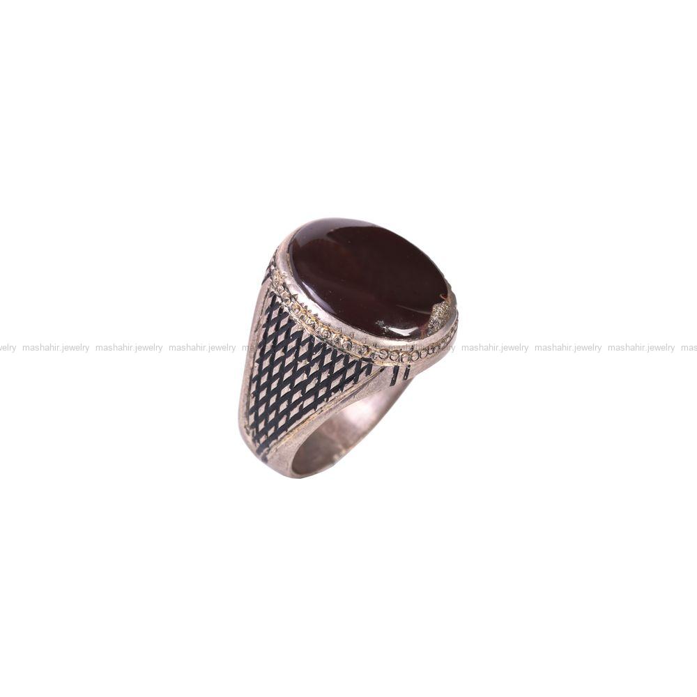 انگشتر عقیق یمن مردانه کد 7934
