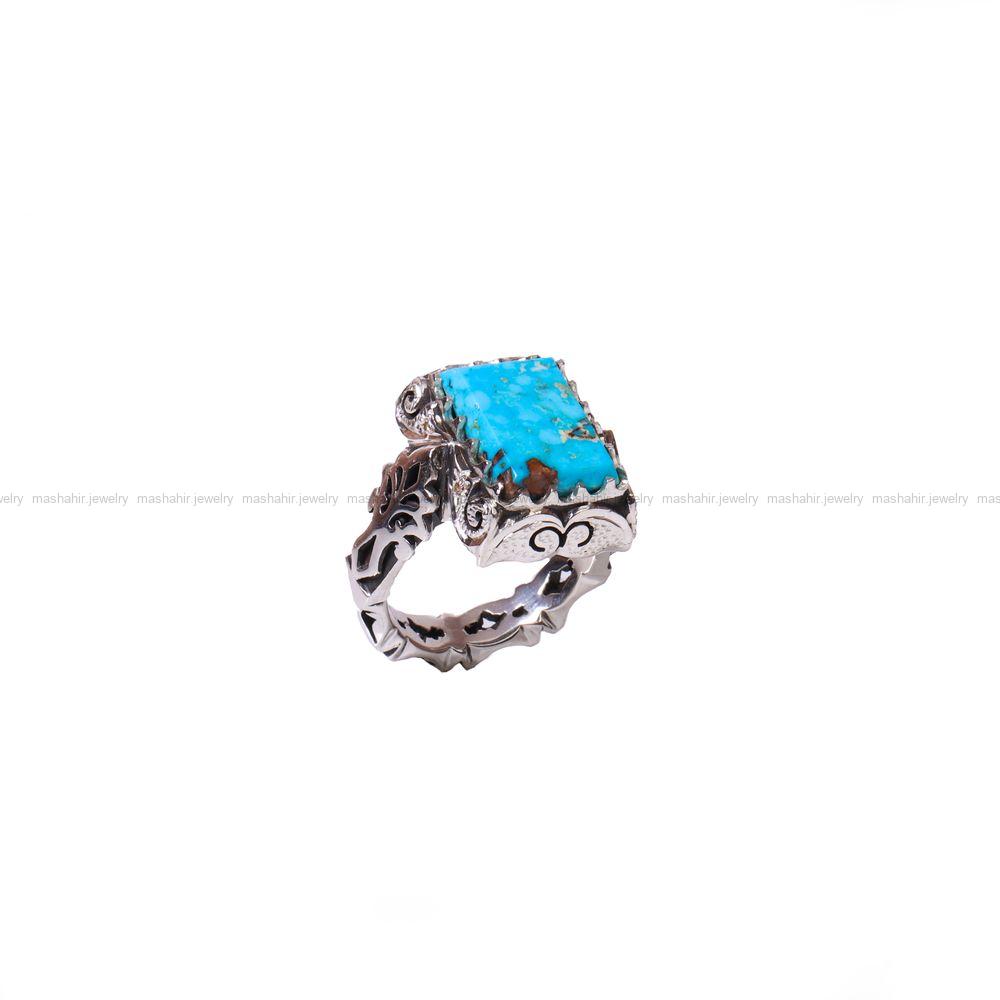 انگشتر فیروزه شجری مردانه کد 8787