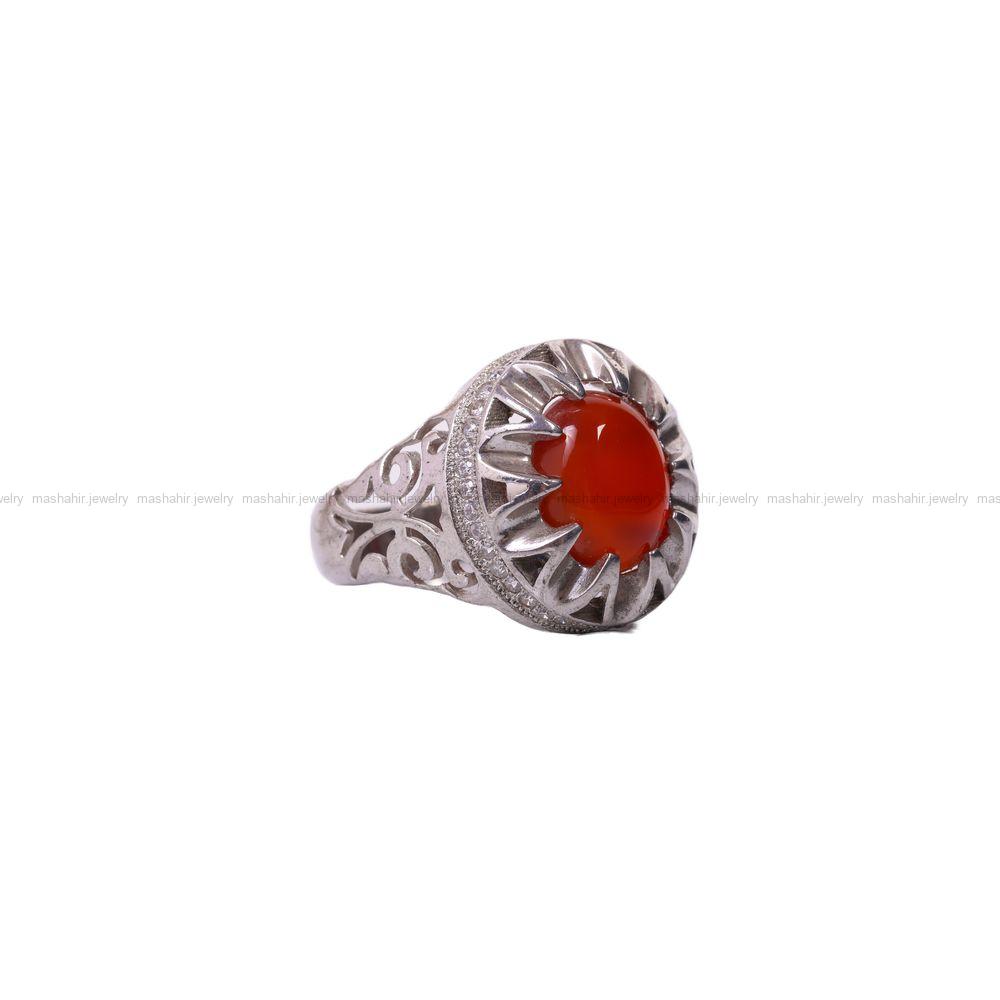 انگشتر عقیق مردانه کد 7947