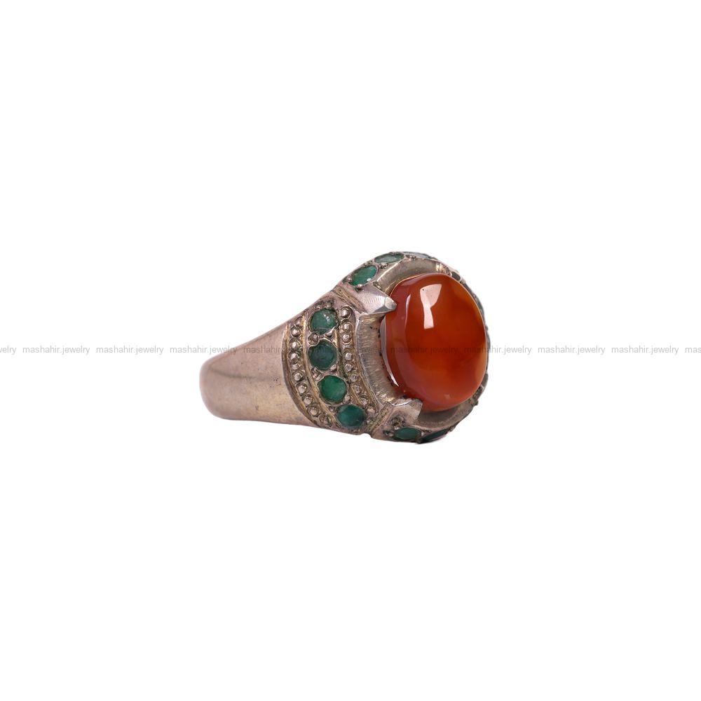 انگشتر عقیق یمن مردانه کد 7895