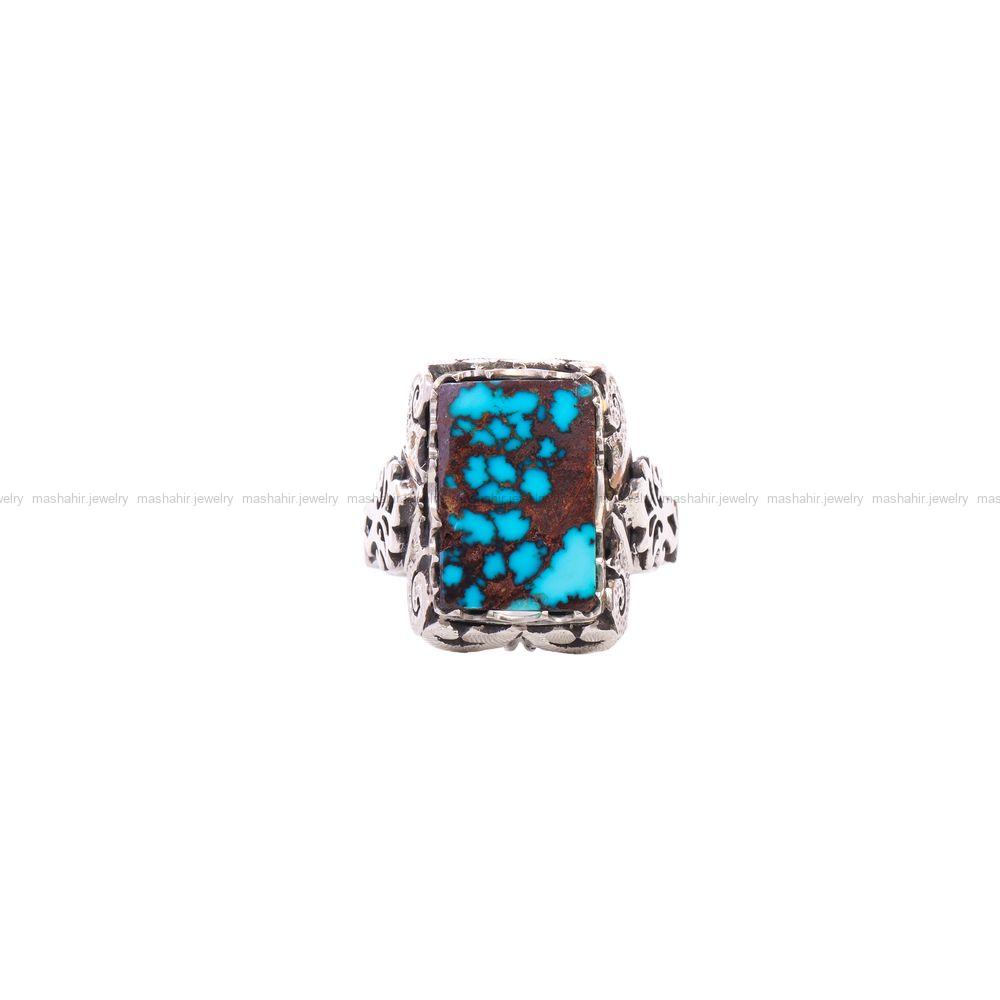 انگشتر فیروزه شجری مردانه کد 8785