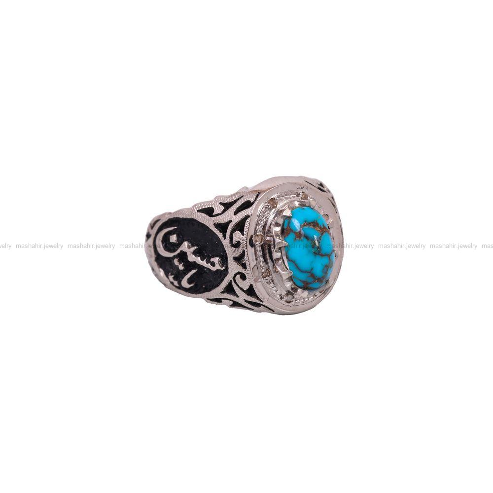 انگشتر فیروزه شجری مردانه کد 7144