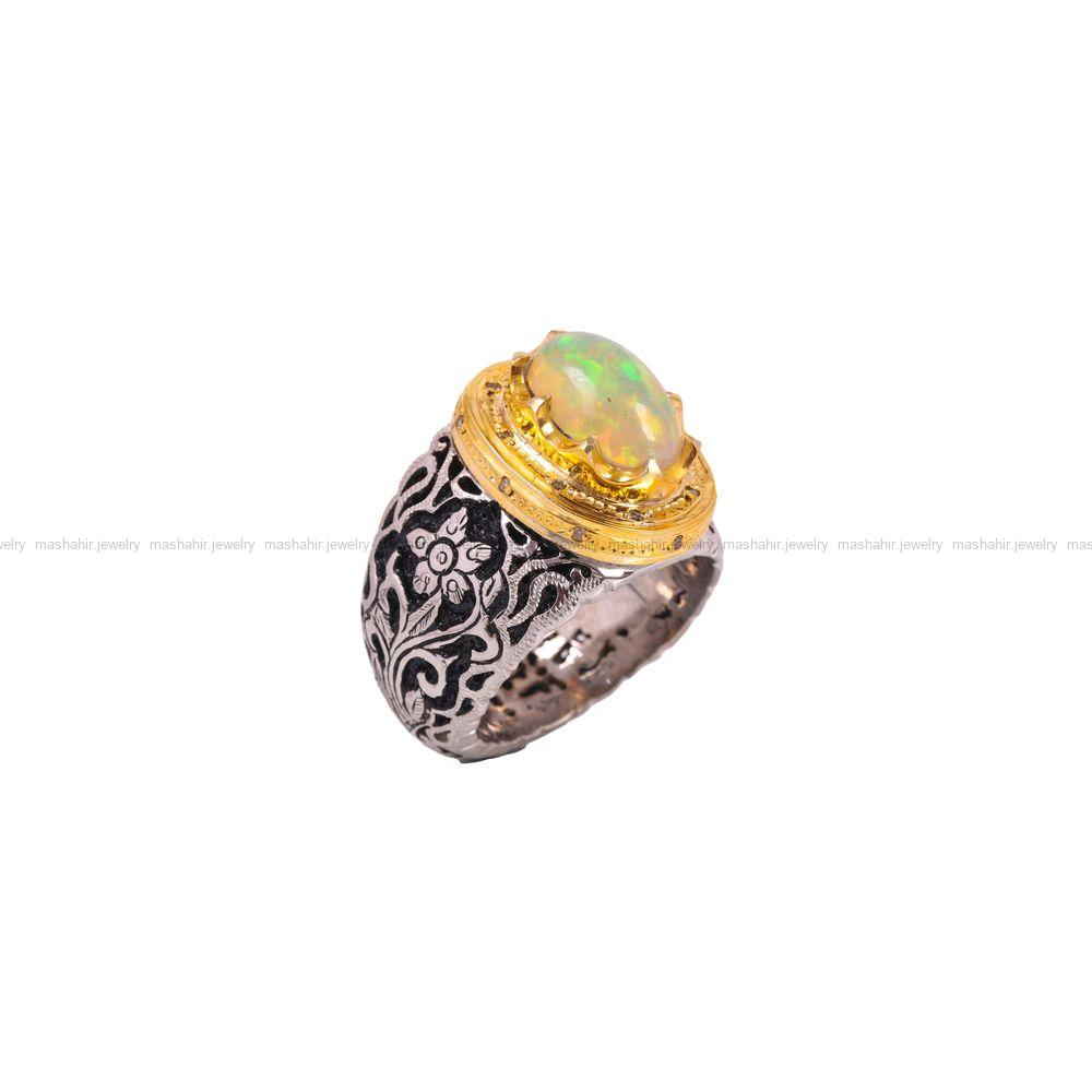 انگشتر اوپال مردانه کد 7152