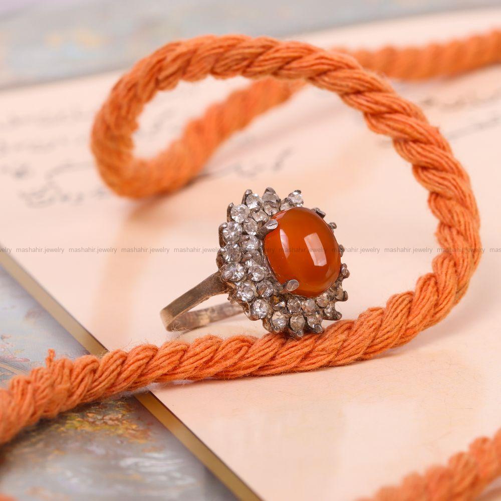 انگشتر عقیق زنانه کد 7769