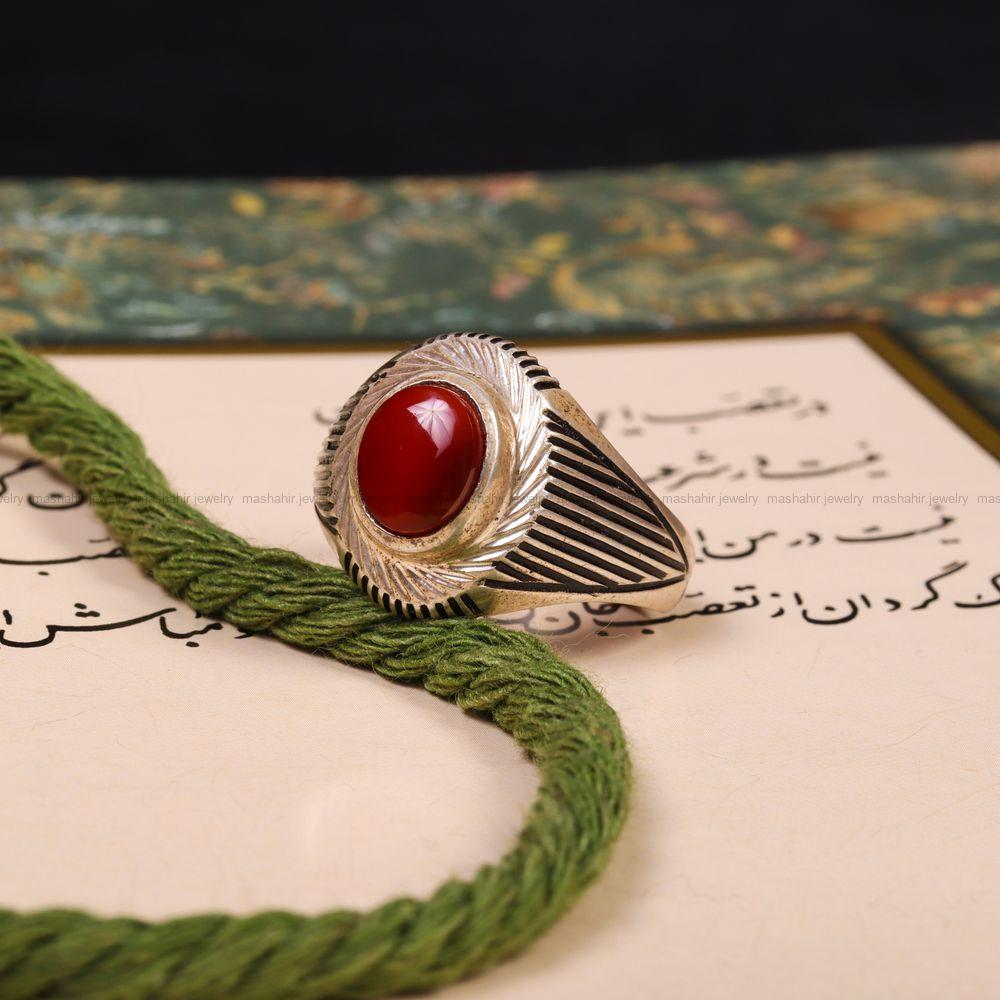 انگشتر عقیق یمن مردانه کد 7939