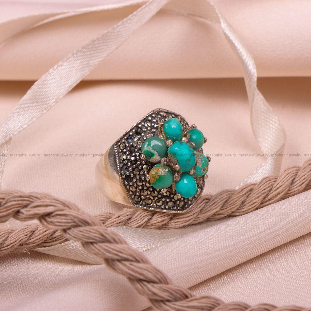 انگشتر فیروزه شجری زنانه کد 8068
