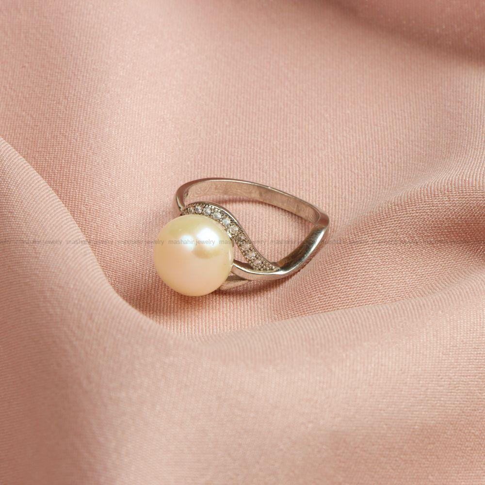 انگشتر طرح مروارید زنانه کد 8150