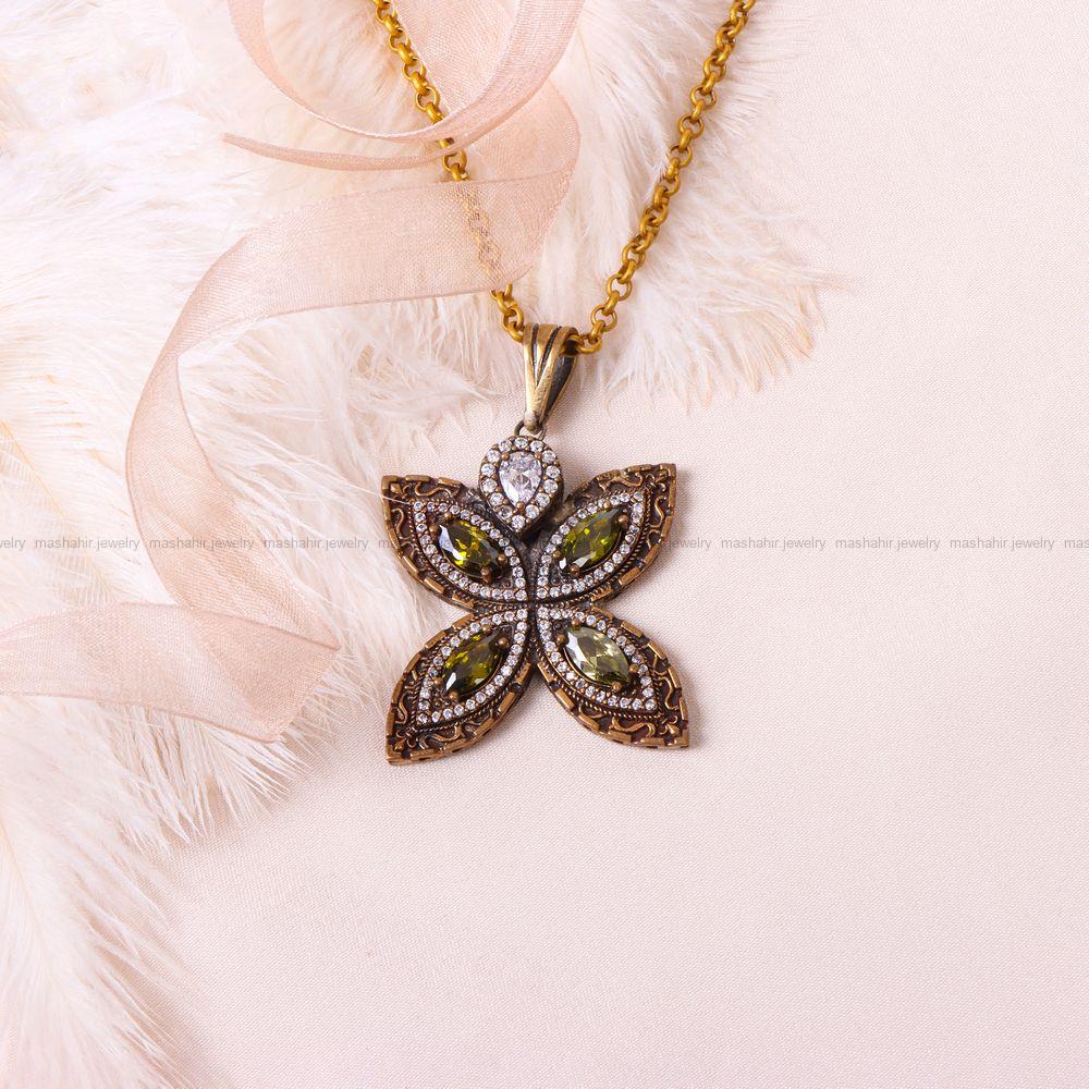 گردنبند طرح زبرجد زنانه کد 8159