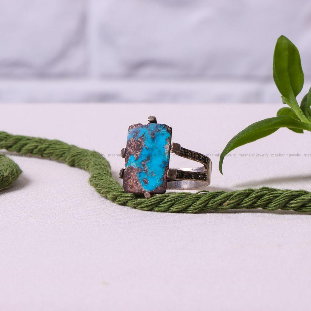 انگشتر فیروزه شجری زنانه کد 8301