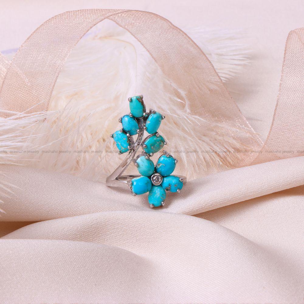 انگشتر فیروزه شجری زنانه کد 8350