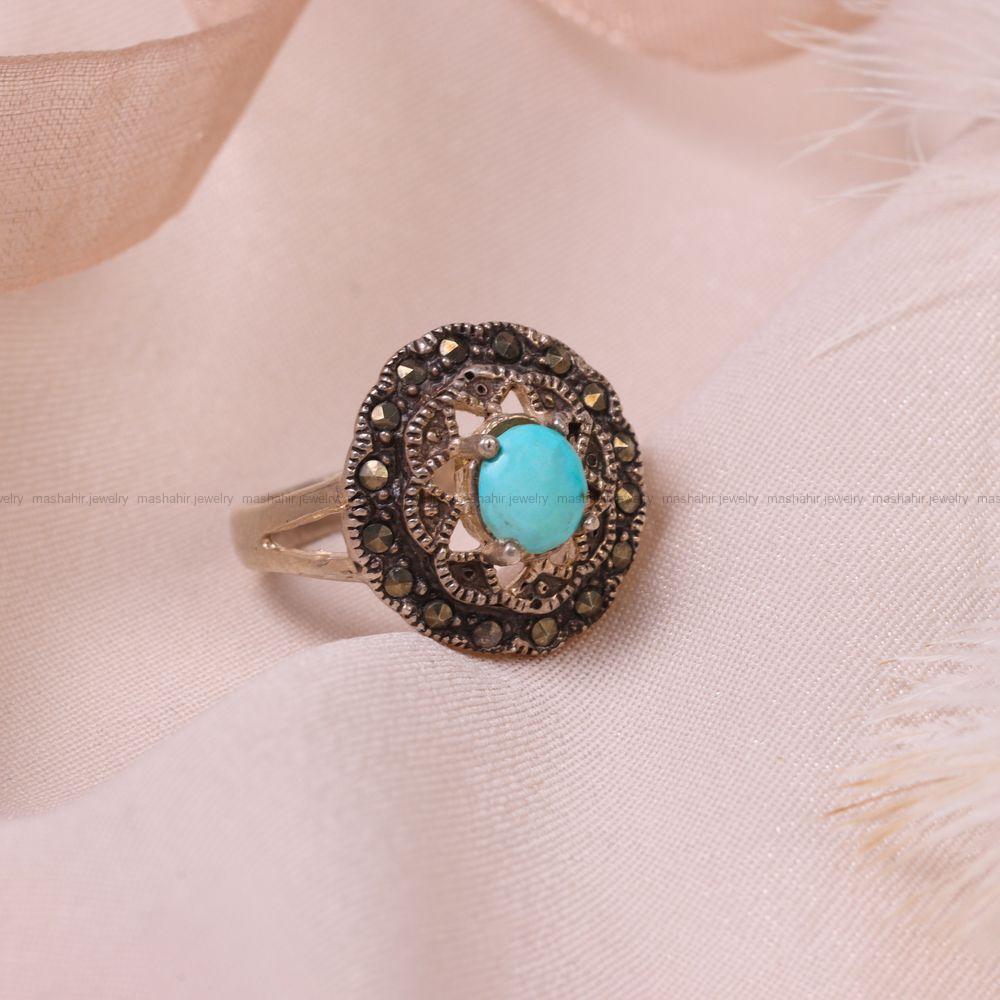 انگشتر فیروزه شجری زنانه کد 8357