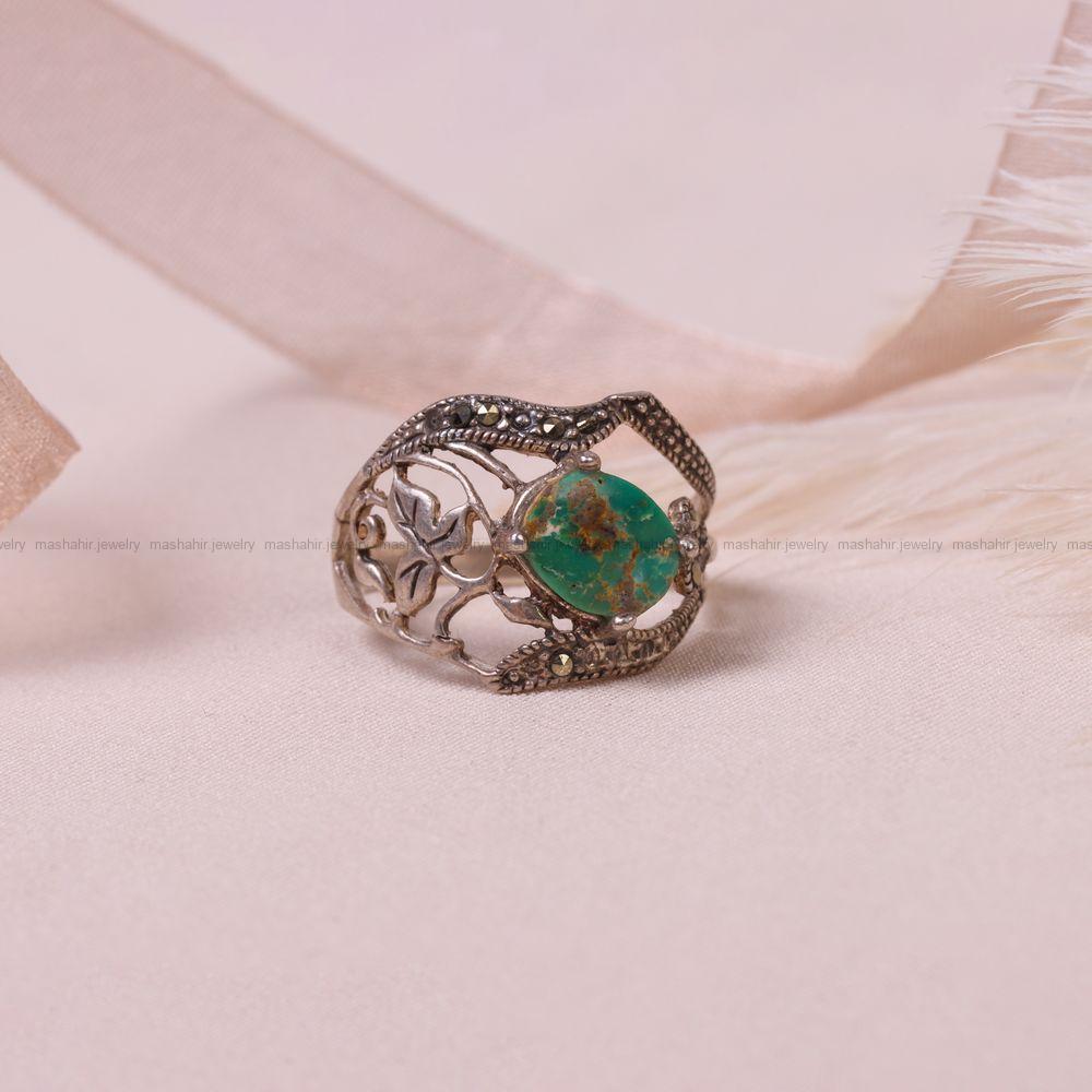 انگشتر فیروزه شجری زنانه کد 8364
